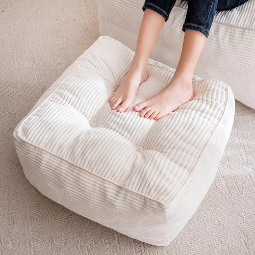 Square stuffed pouf - stuffed, ottoman