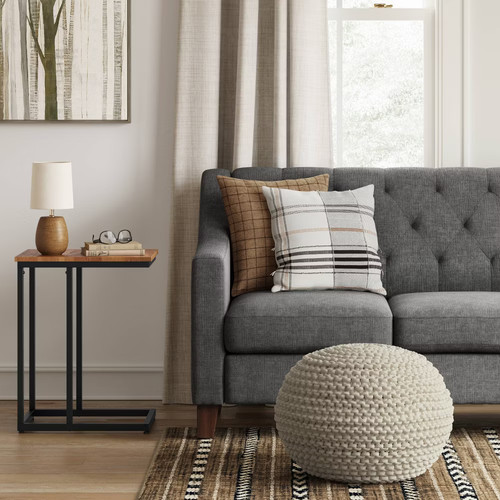 Cloverly chunky knit pouf - pouf,