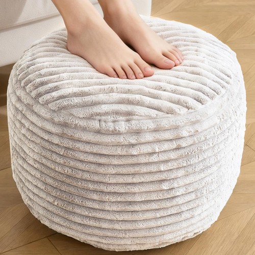 New round ottoman corduroy - new,