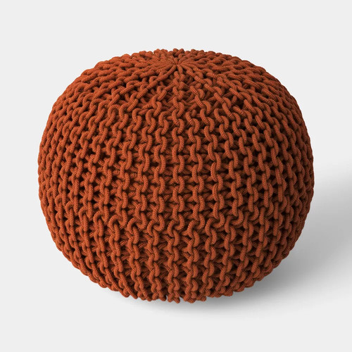 X22 rope knit pouf - knit,